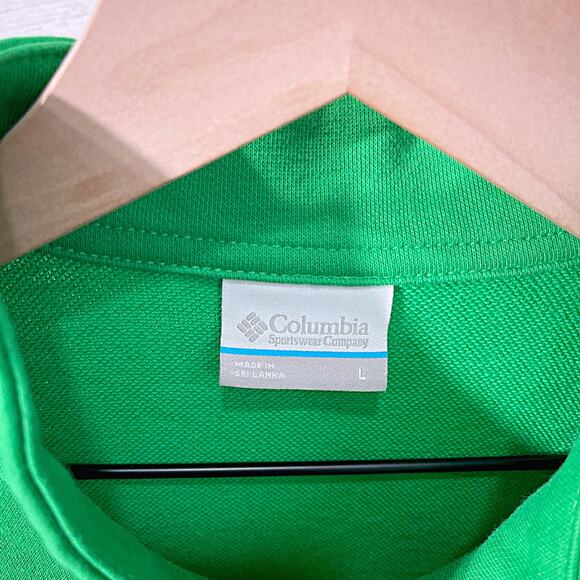 Oregon Ducks 1/4 Zip Sweatshirt Green Columbia Kangaroo Pocket Womens Large - Picture 6 of 7